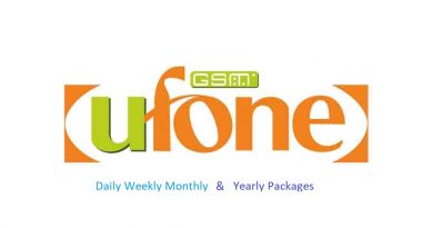 Ufone Daily Weekly Monthly and Yearly sms Packages