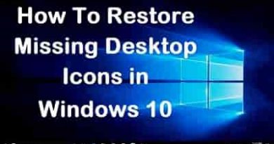 How to Restore Icons on Desktop Windows 10
