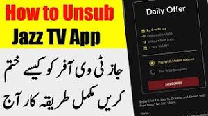 How to Unsubscribe Jazz TV Package