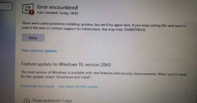 How to Fix Microsoft Windows 10 Error Encountered